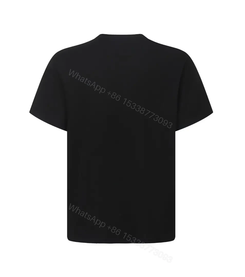 View 10 of Black Cotton T-shirt with Embroidered Logo - Relaxed Fit, Luxury Style