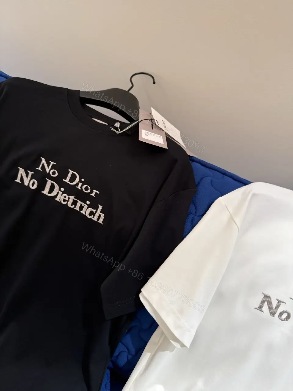 View 9 of Minimalist No-Dior Typography Cotton Tee: Subtle Luxe Comfort