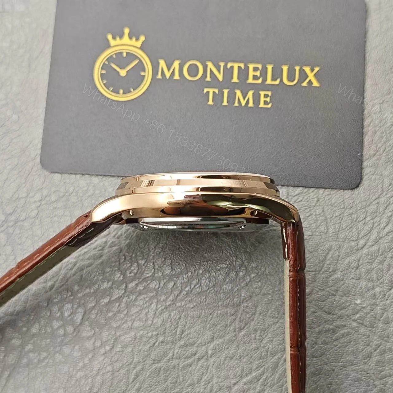 View 5 of Jaeger-LeCoultre Master Ultra Thin Moon Rose Gold Super Clone Replica