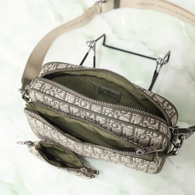 View 4 of Patterned Dior-Influenced Small Crossbody: Luxe Texture & Practicality