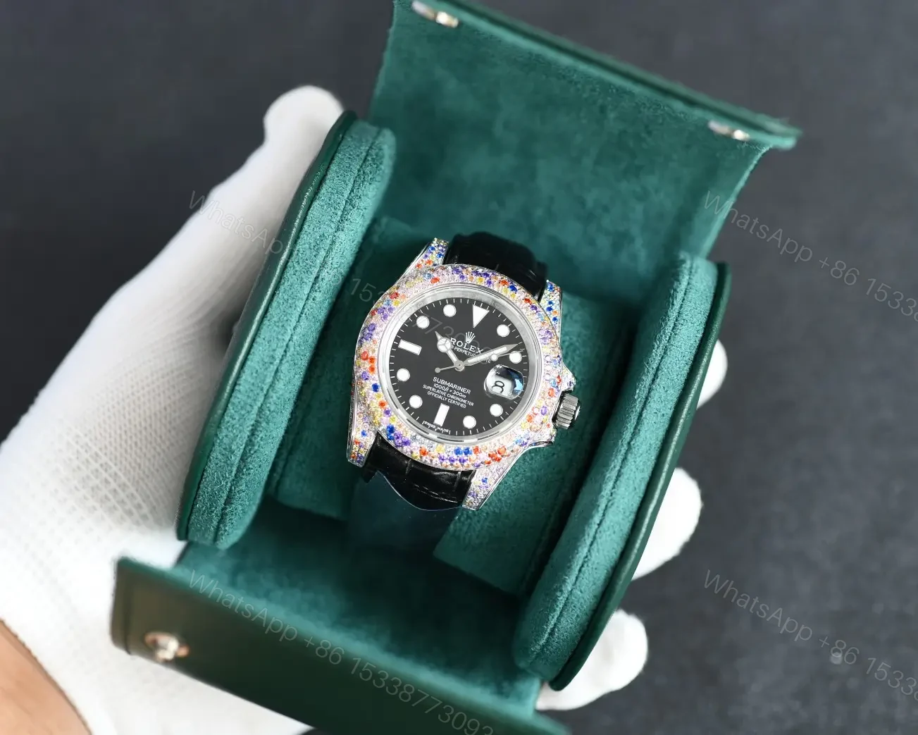 View 2 of Mesmerizing cotton candy yacht master replica 40MM White Gold Edition RG-YM40-COTTON-CANDY-WG