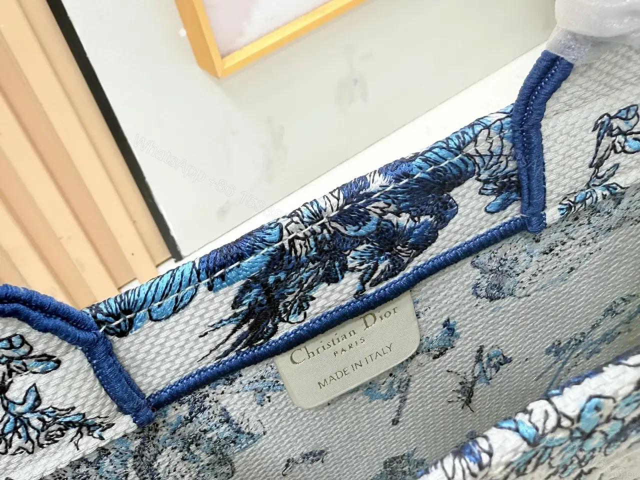 View 6 of Refined Toile de Jouy Tote: Everyday Luxury Statement