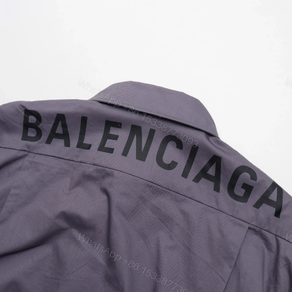 View 4 of 高仿Balenciaga*FW24系列671663純色長袖襯衫