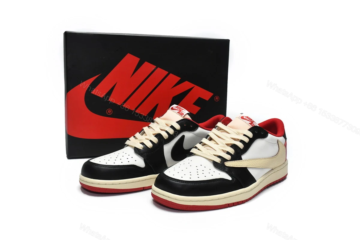 Travis Scott x Air Jordan 1 Low Black Red DM7866-166 — view 2