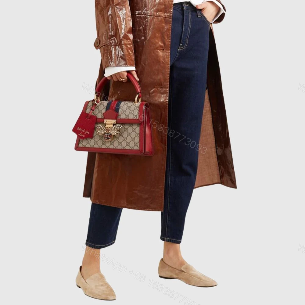 View 10 of Gucci Queen Margaret GG Small Top Handle Bag Red 25Cm