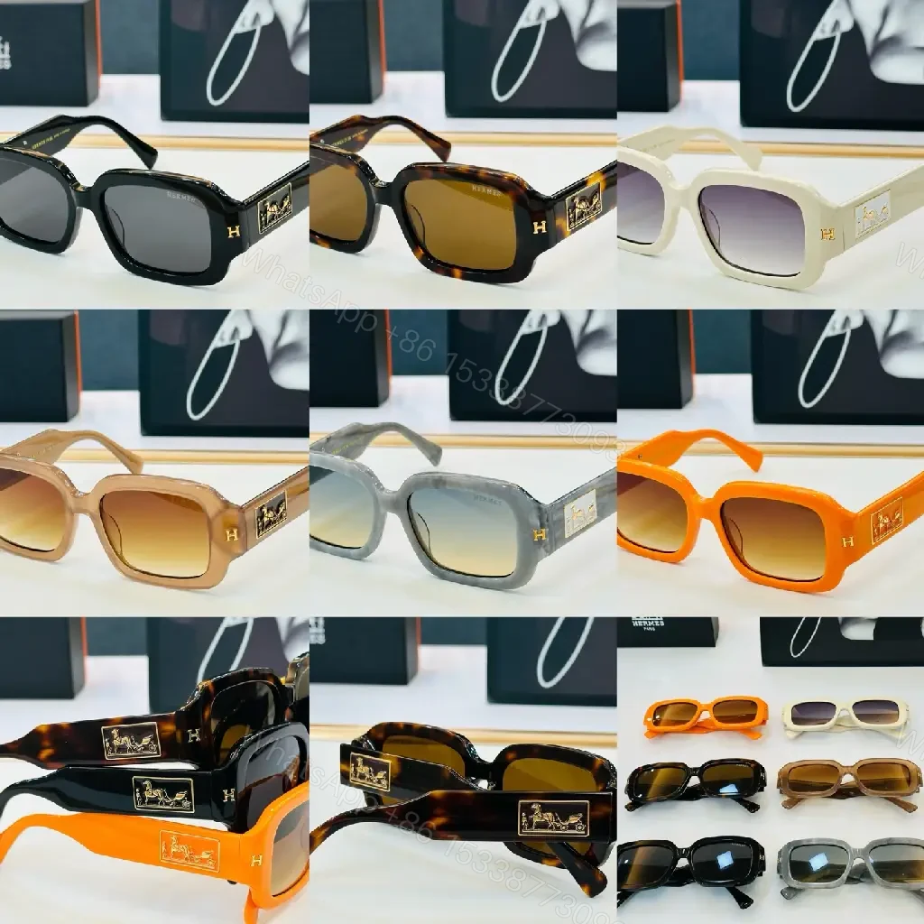 View 4 of Black Acetate Oversized Sunglasses – Square Lenses, Gold Emblem & Plaque Style