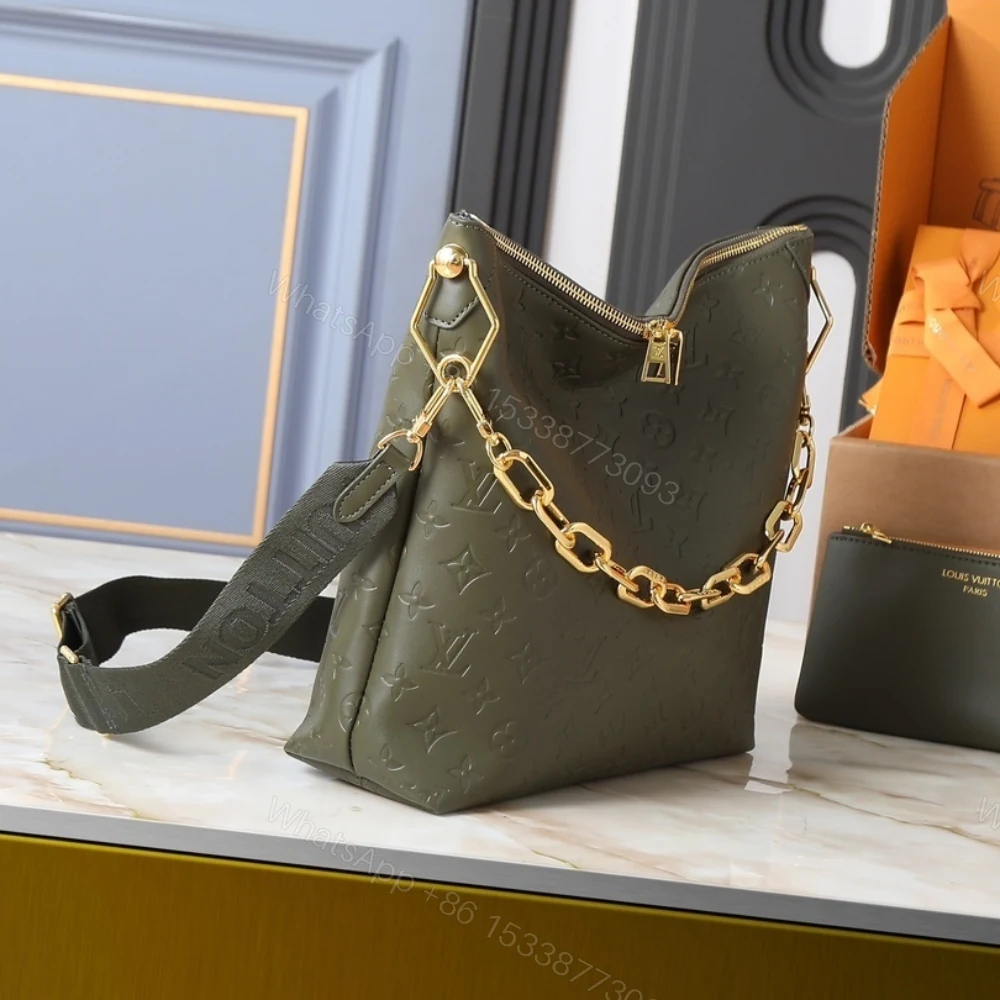 View 3 of Louis Vuitton Coussin Hobo MM Dark Khaki 38Cm M15228