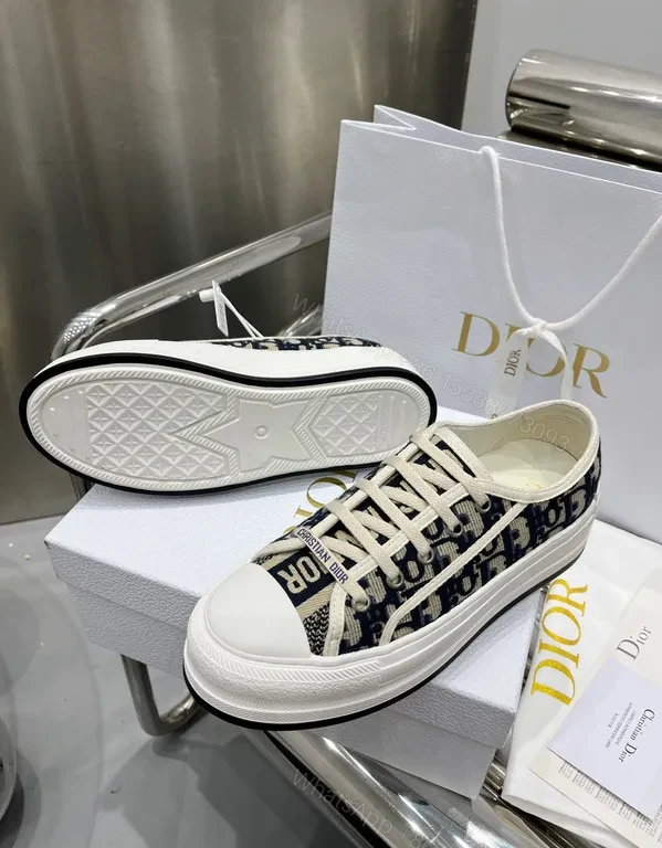 View 3 of Monochrome Dior Patterned Low-Top Sneakers: Couture Comfort