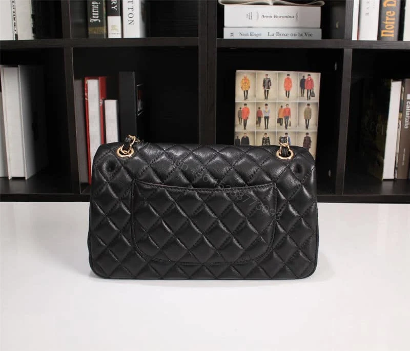 View 7 of Chanel Classic Flap Black Gold Hardware 25Cm