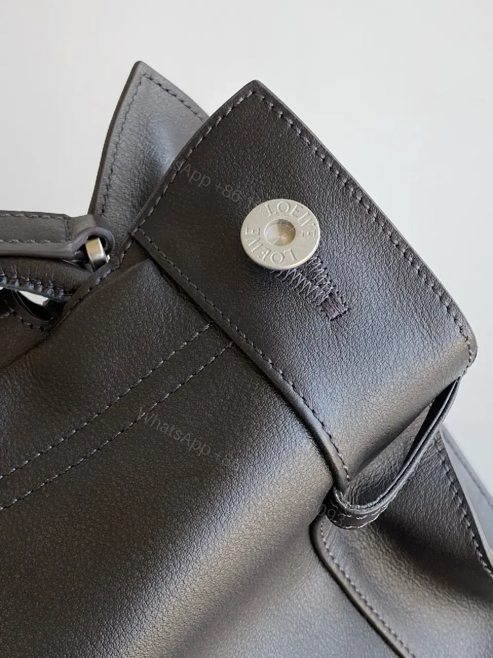 View 2 of Structured Leather Tote: Minimalist Carryall, Durable Luxe