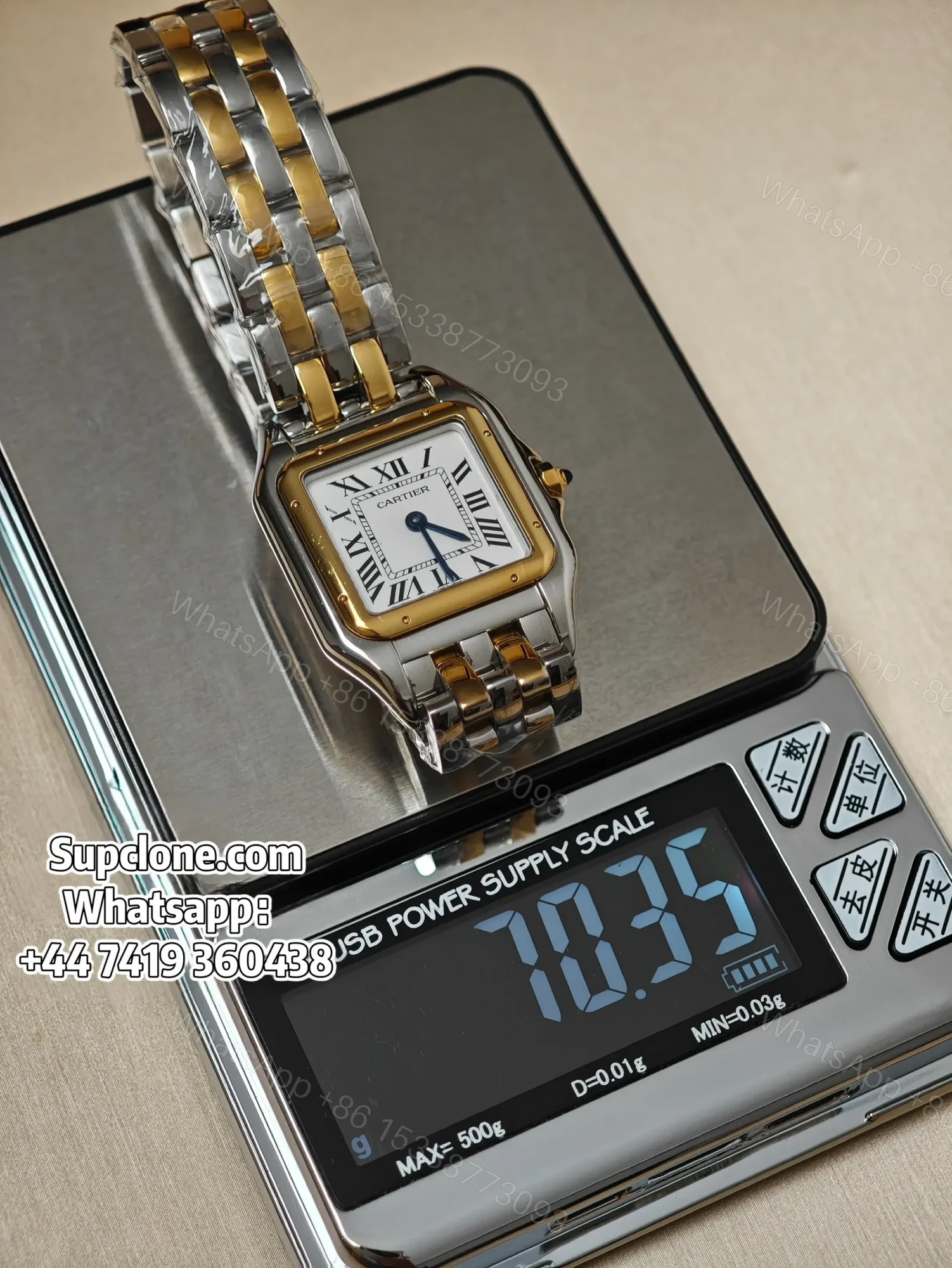 View 9 of Cartier Panthere W2PN0013 Two Tone Super Clone Quartz Watch