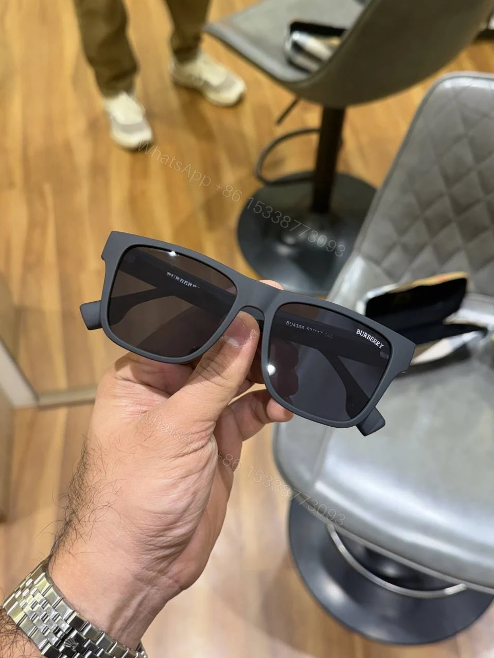 View 3 of First Copy Burberry Way Fero Matt Black Sunglasses