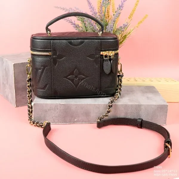 View 6 of Louis Vuitton LV Clutch Black Box Handbag Replica 11 19x13x10cm