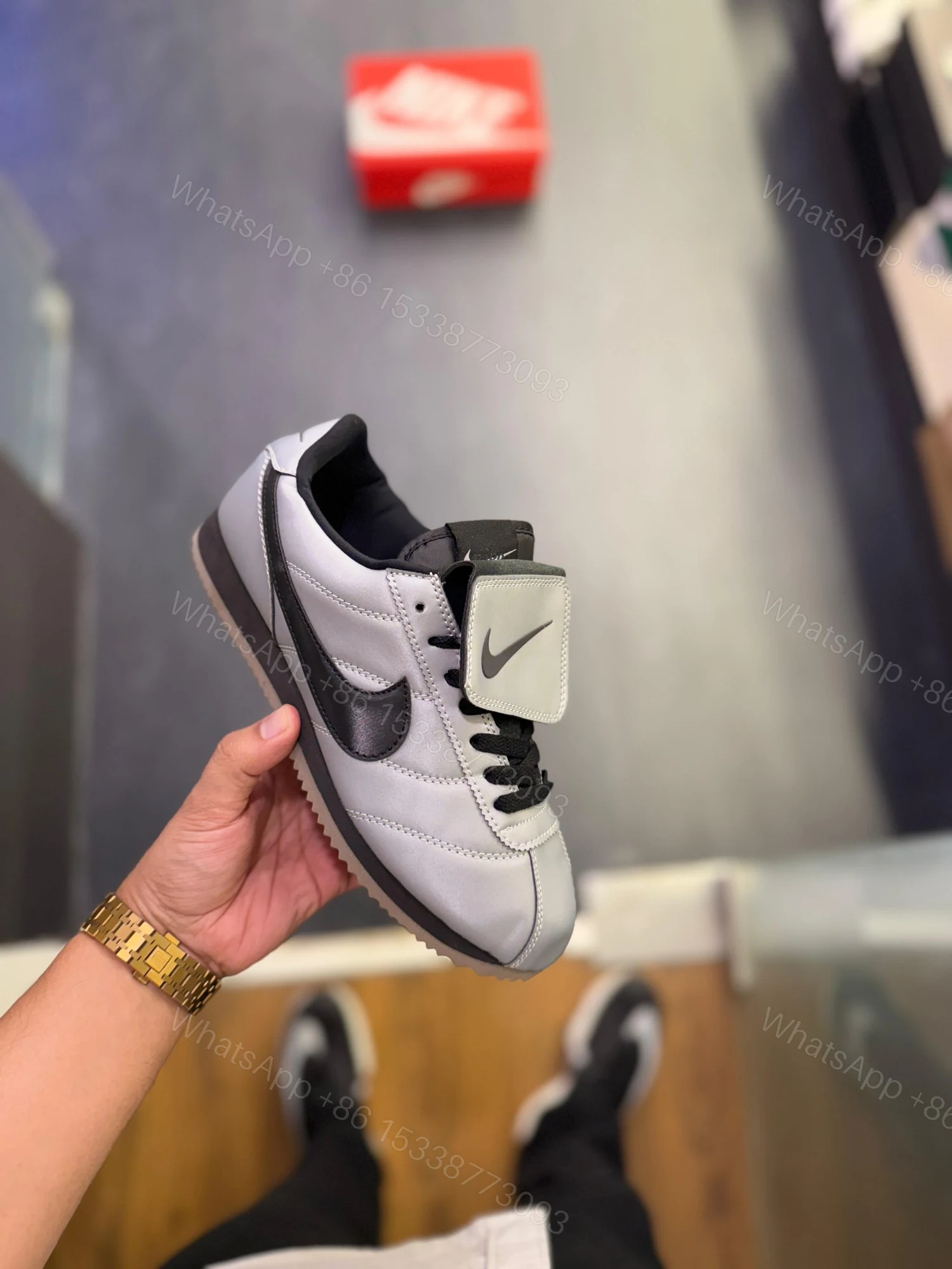 FIRST COPY NIKE CORTEZ SE TIEMPO GREY FOR MEN — view 1