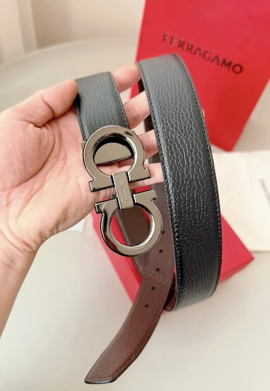 View 5 of Silk-Soft Leather Belt with Signature Buckle – Modern Texture