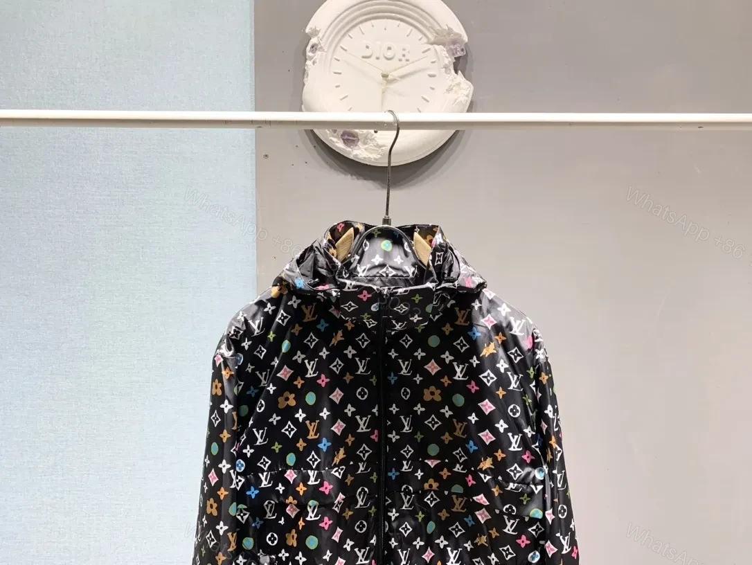 View 3 of Colorful Monogram Windbreaker: Luxe Street-Ready Jacket