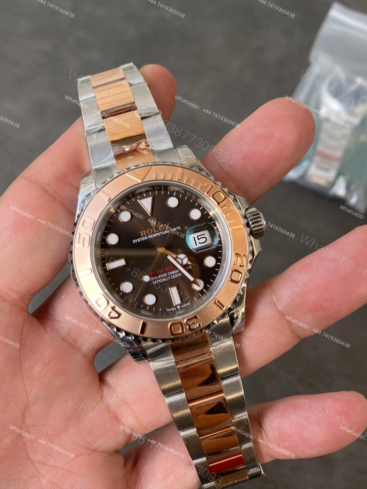 View 6 of Rolex Yacht-Master M126621-0001 1:1 Replica Brown Dial 40MM 3235 Movement Super Clone Watch