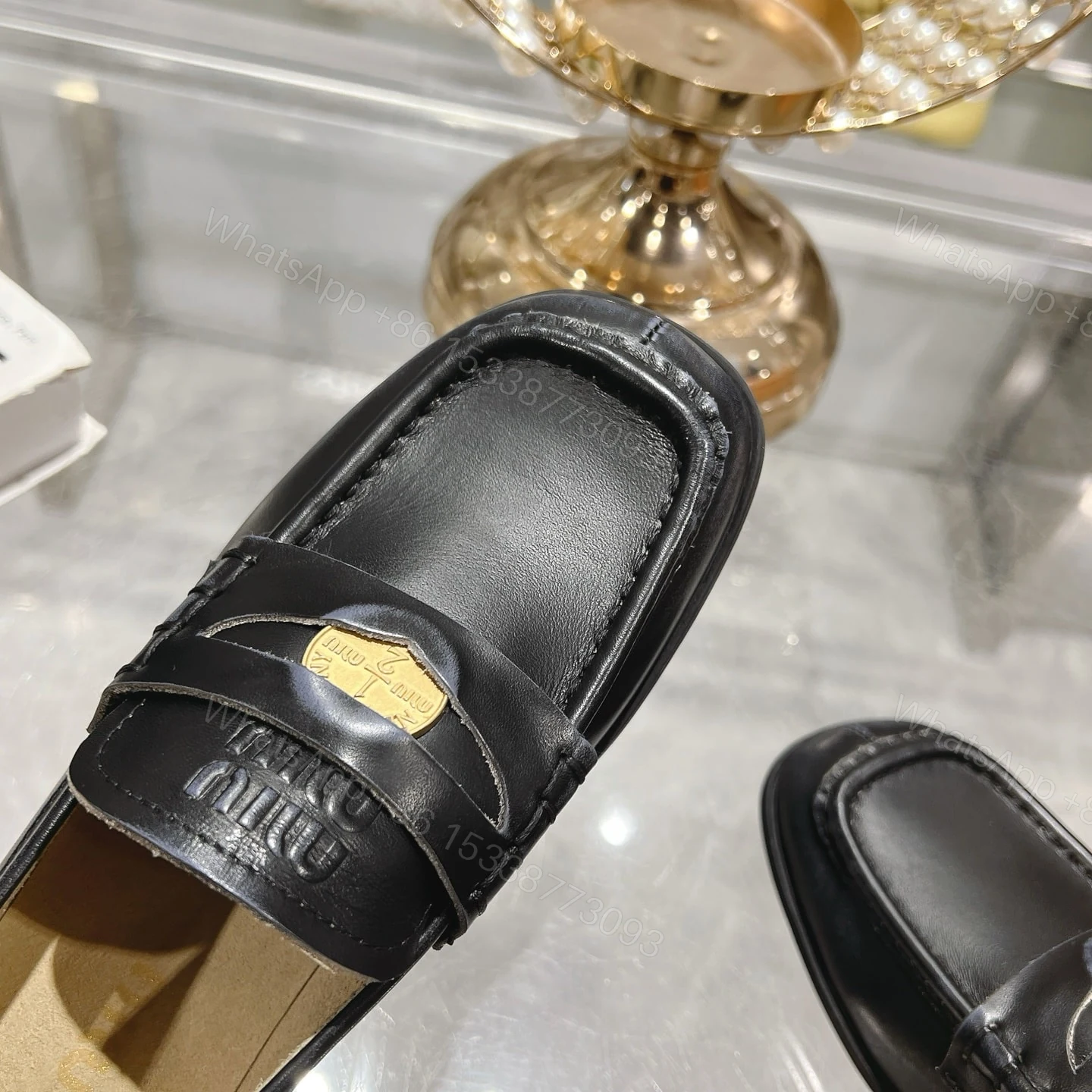 View 5 of MIUMIU LEATHER LOAFERS BLACK 5D398E 248 F0002 F 010