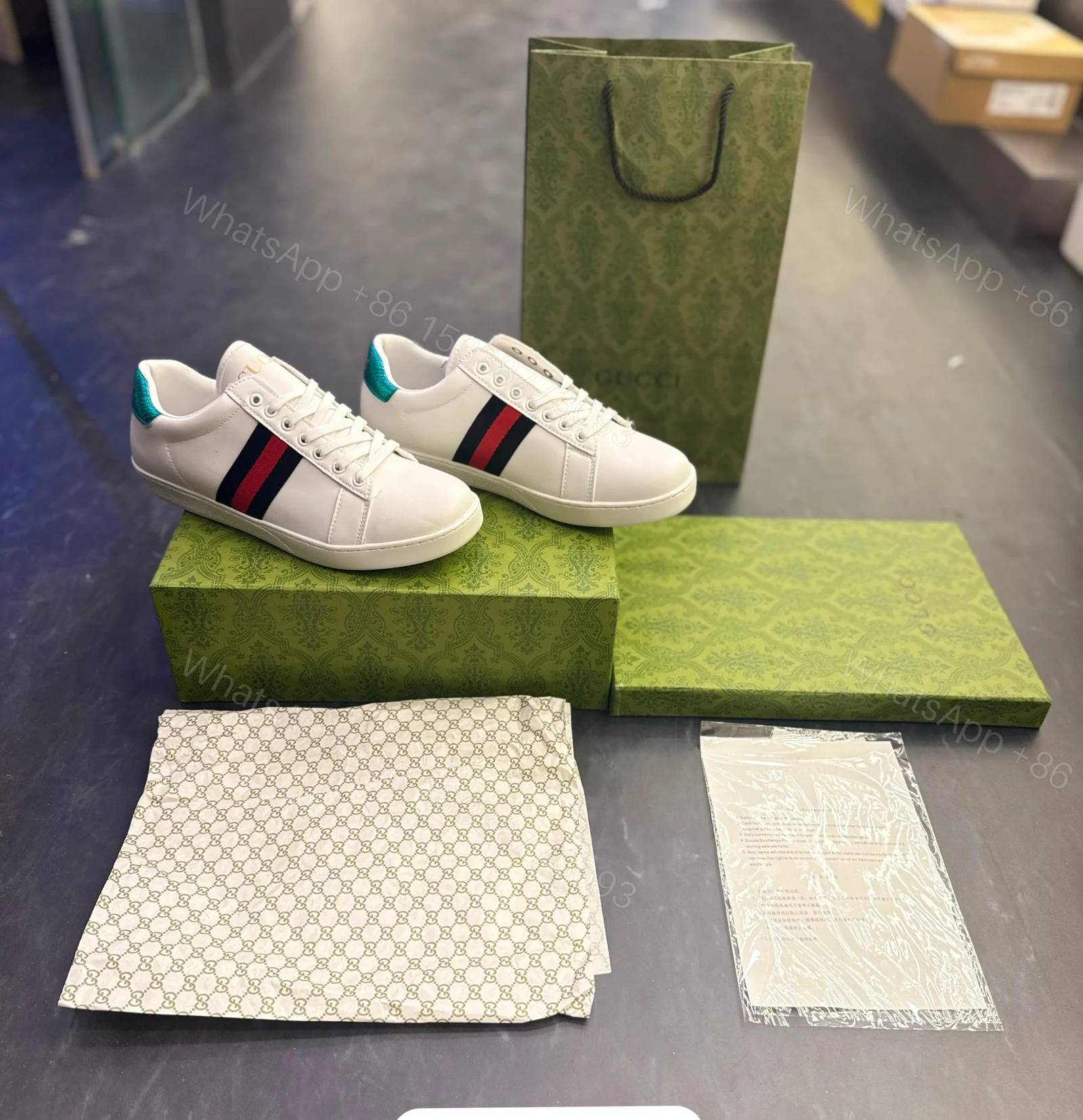 View 2 of FIRST COPY GUCCI ACE TOP SNEAKER FOR MEN