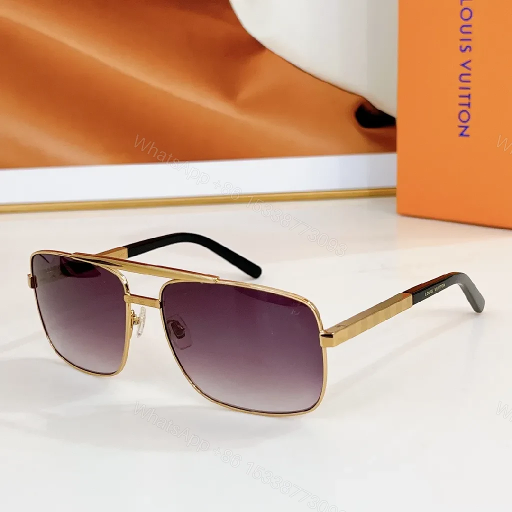 View 5 of Gold-Tone Monogram Sunglasses: Signature Luxe Statement