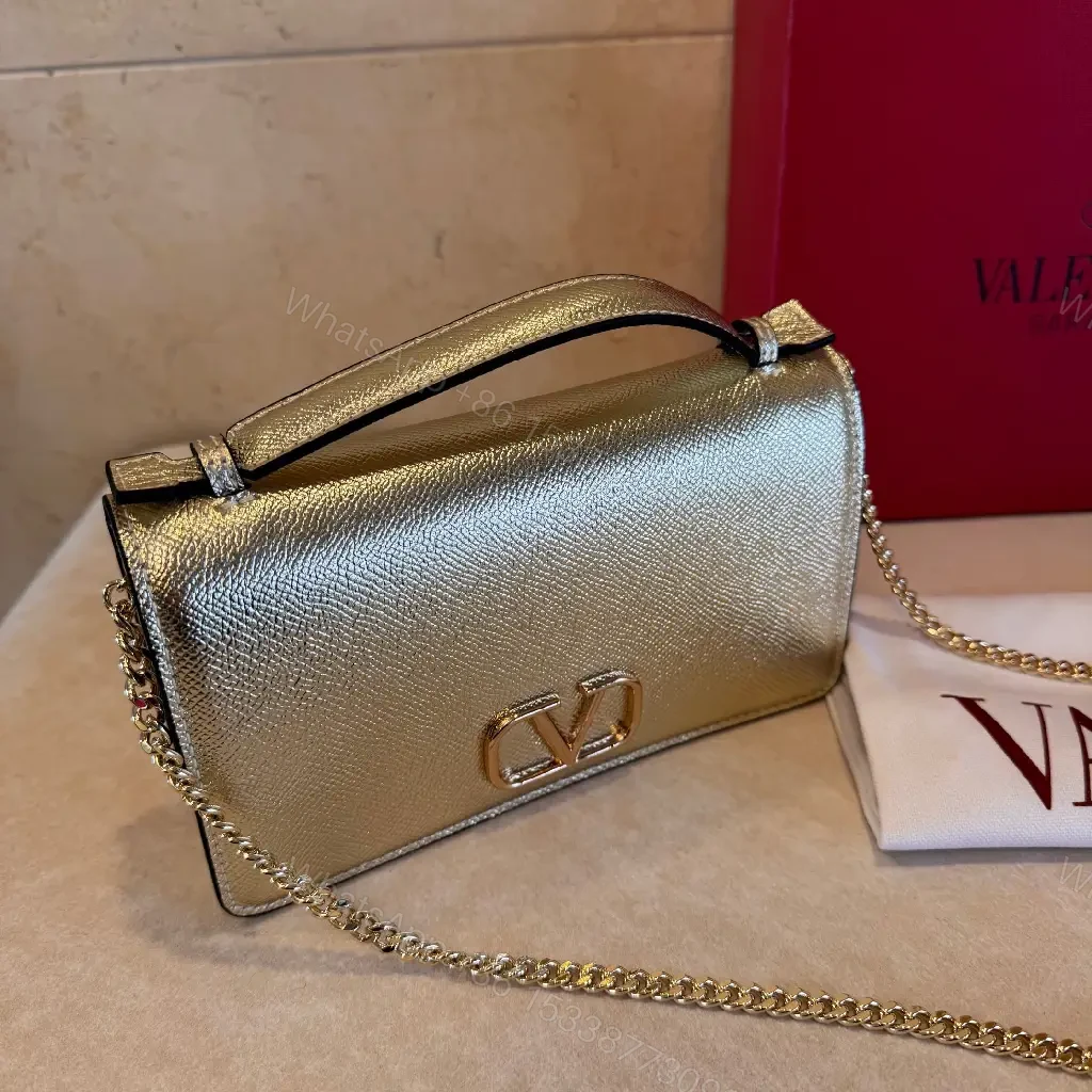 View 5 of Metallic Shine Crossbody in Luxe Style - Compact Night Bag