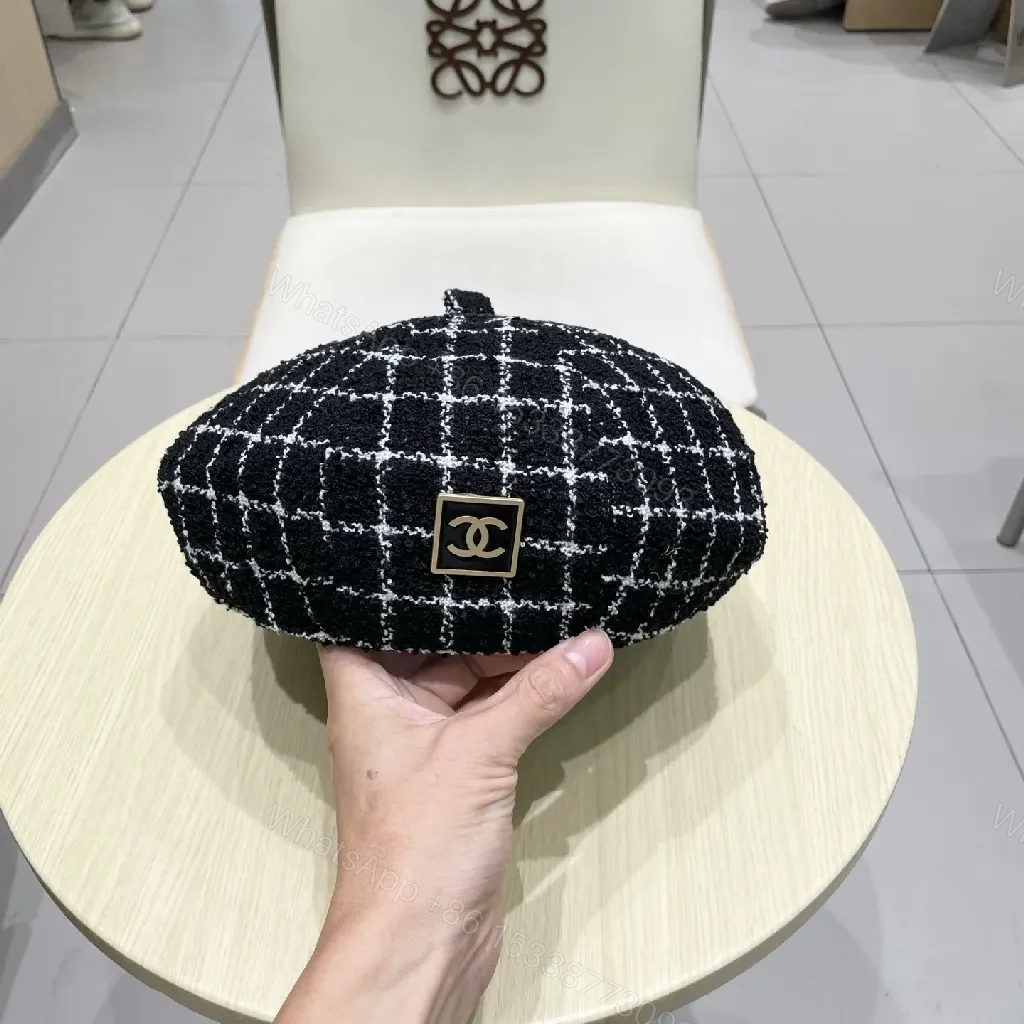 View 2 of Textured Wool Beret: Modern Chanel-Inspired Chic, All-Day Comfort