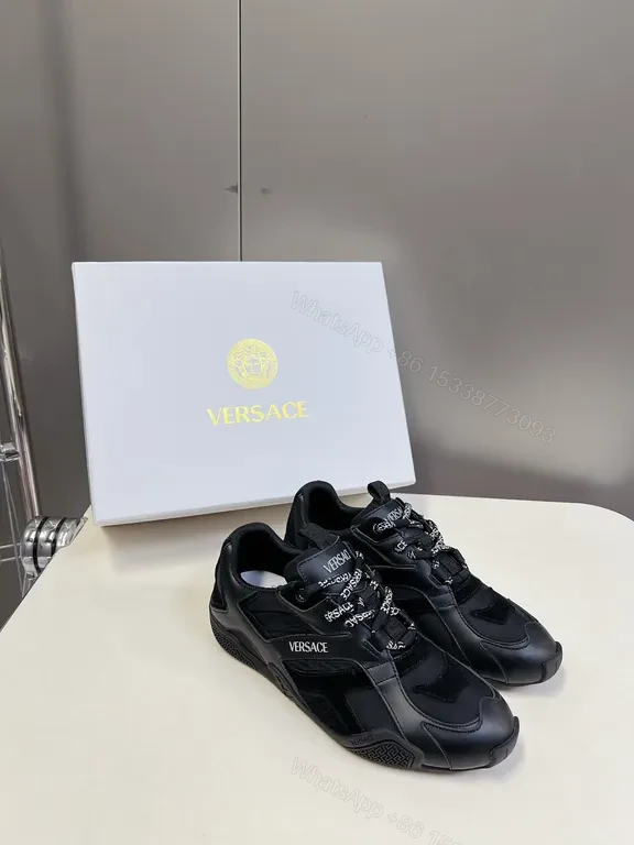 View 8 of Black Velocity Runner: Versace-Inspired Luxury Sneaker