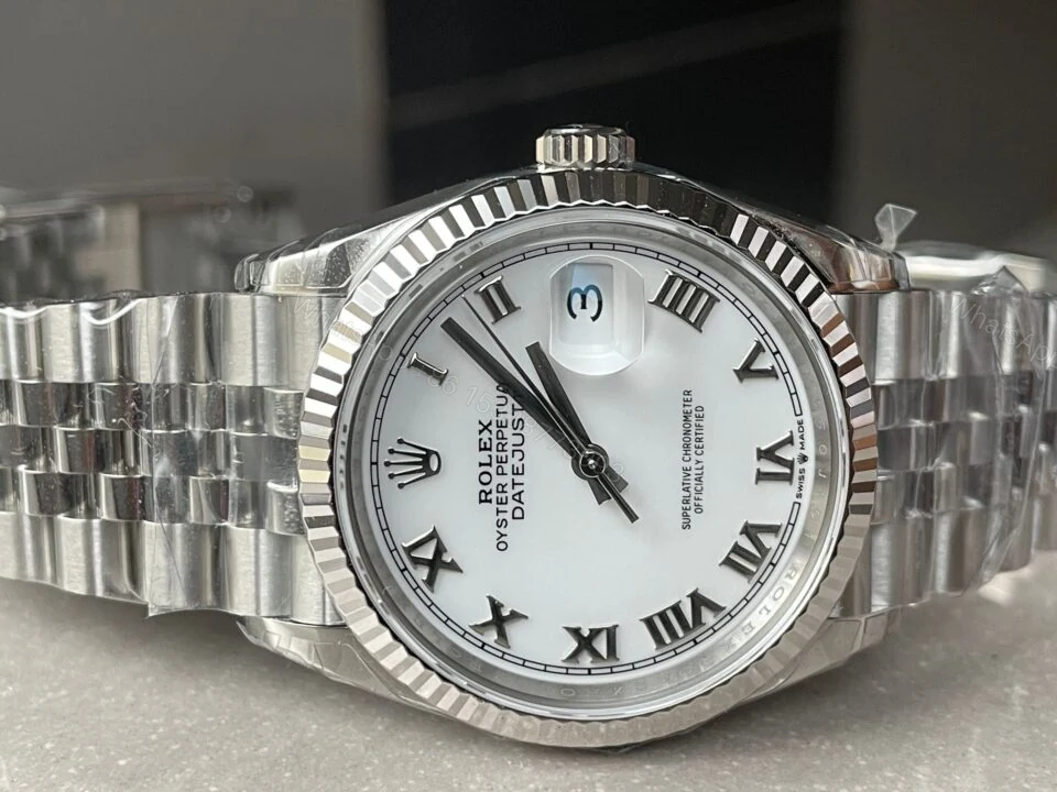 View 3 of VSF Factory 1:1 Rolex Datejust 41mm 16030 Roman markers White dial VS3235