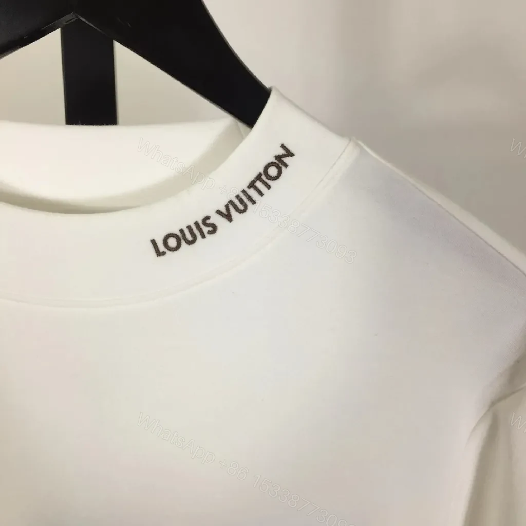 View 2 of Monochrome Cotton Crewneck Sweatshirt with Subtle Crest