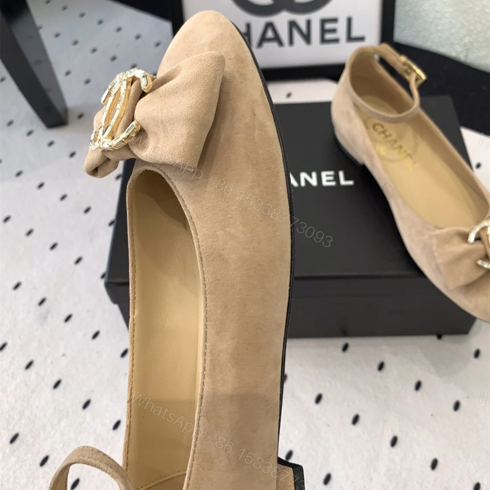 View 6 of 高仿Chanel*24K系列G46022C絲絨塔扣瑪麗珍鞋卡其免檢版