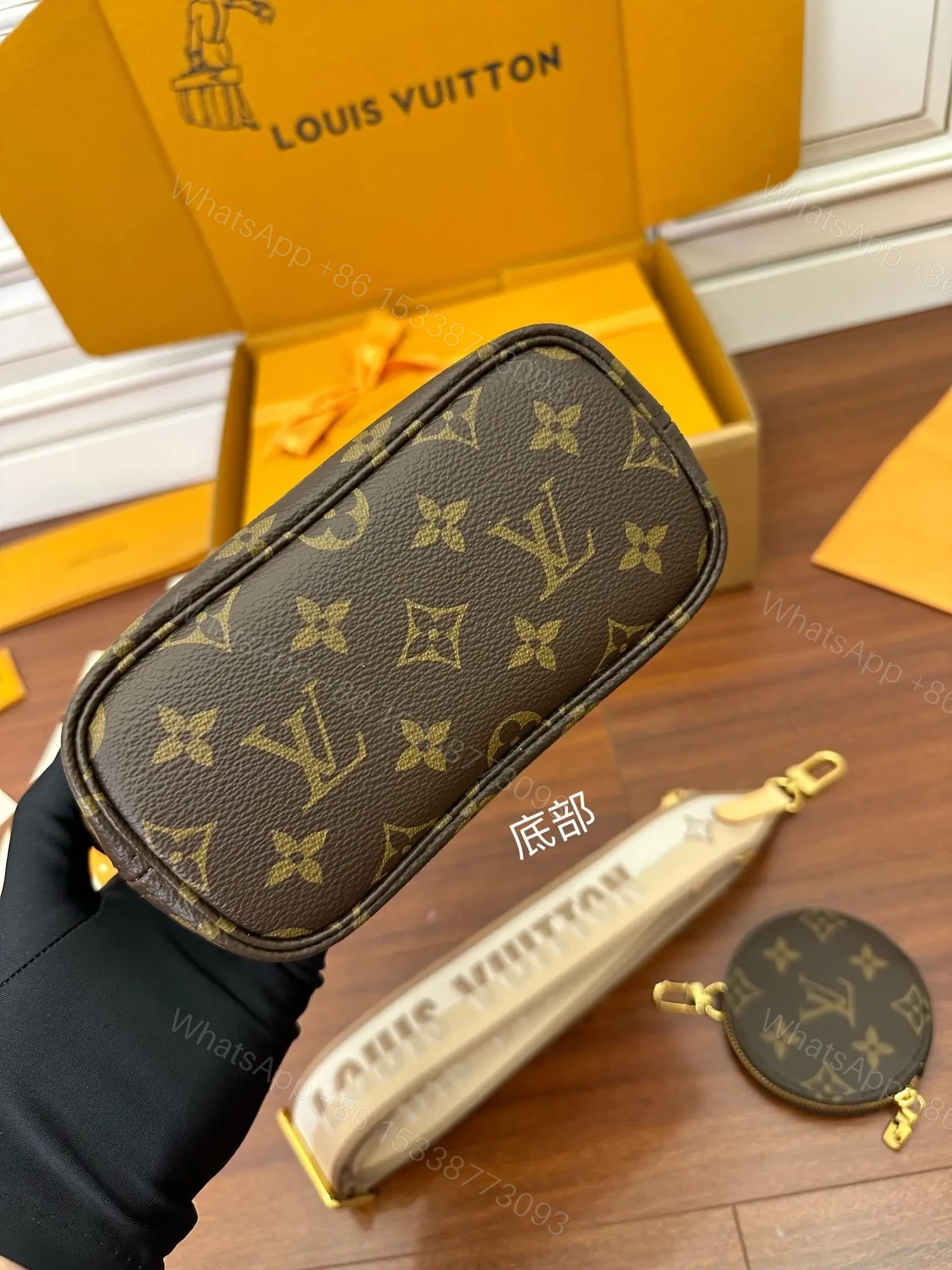 View 4 of Louis Vuitton Neverfull BB Handbag in Monogram canvas