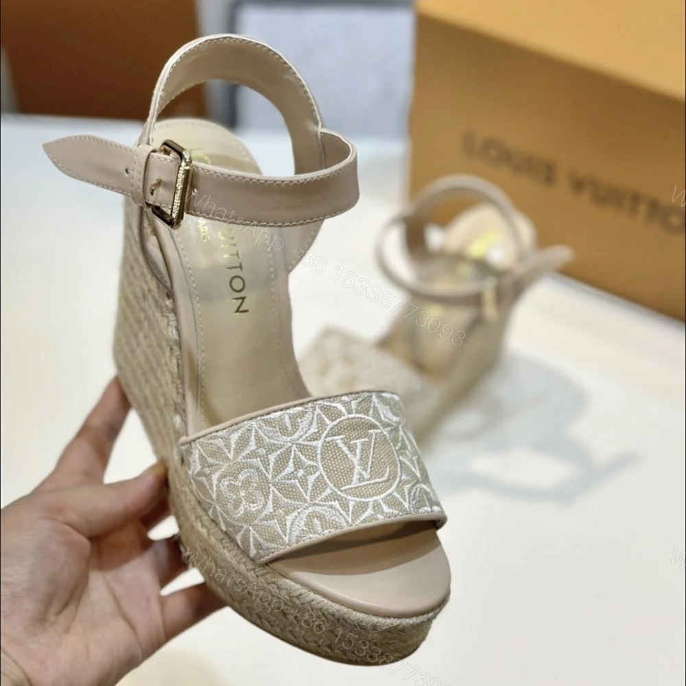 View 6 of LOUIS VUITTON HELIOS WEDGE ESPADRILLE BEIGE 1AHLL6