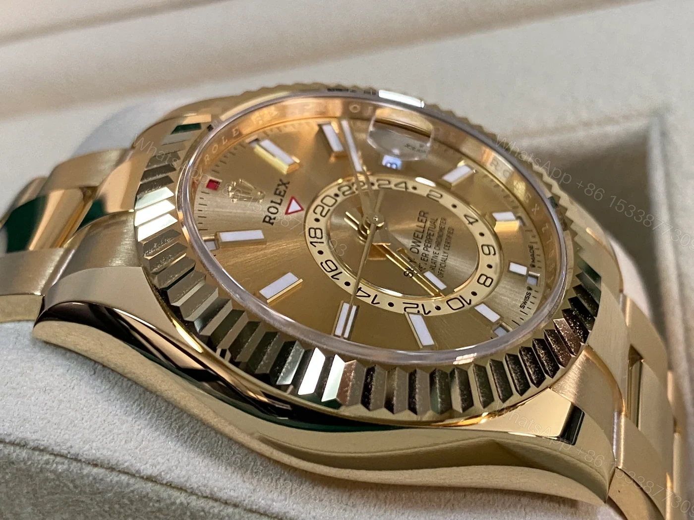 View 5 of Superclone Rolex Sky-Dweller Champagne Dial 336938
