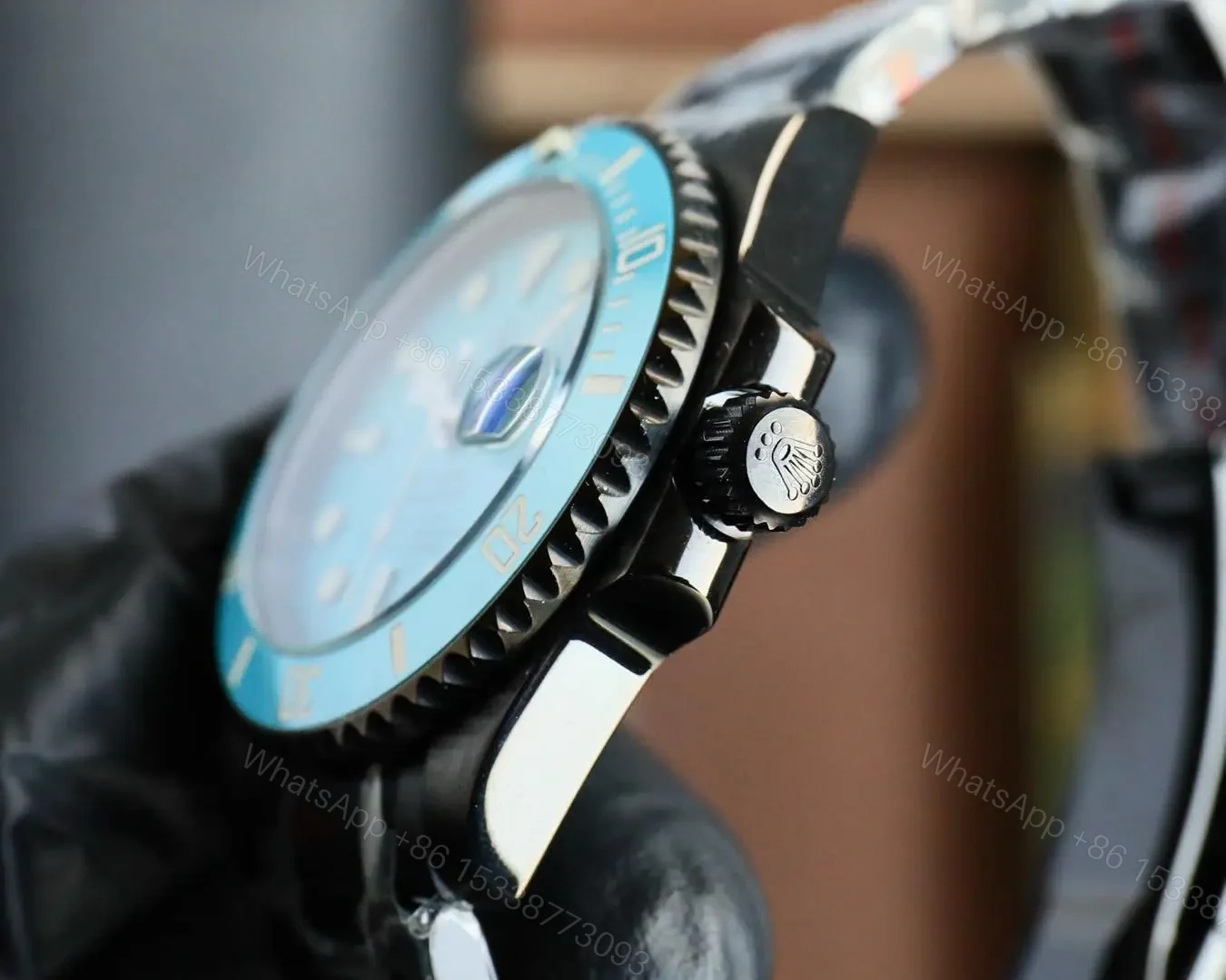 View 6 of Blaken Custom Rolex Submariner Tiffany Blue DLC 40mm RG-CUSTOM-SUB-40MM-BLAKEN-TIFFANY-DLC