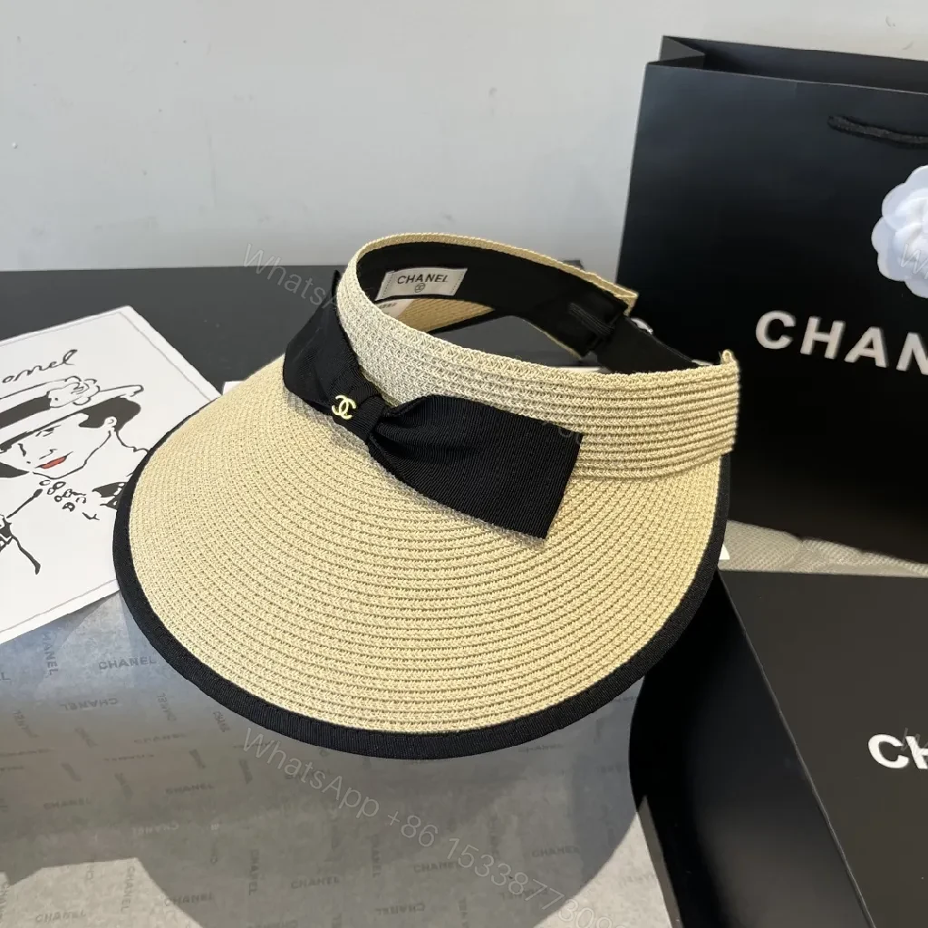 View 4 of Structured Sun-Kissed Visor: Couture-Inspired Wide-Brim Hat