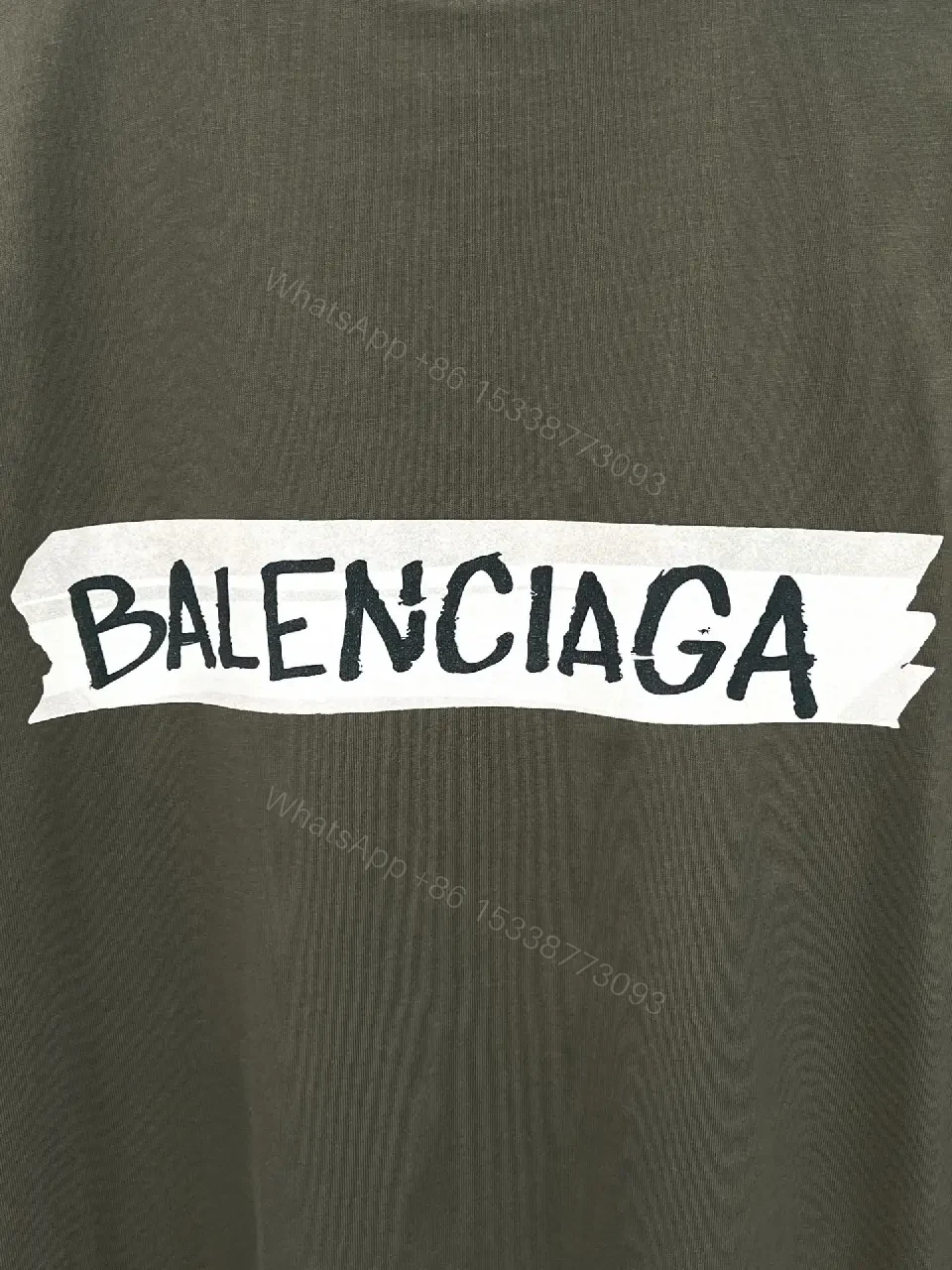 View 6 of Olive Cotton Patch Tee: Relaxed, Street-Ready Comfort