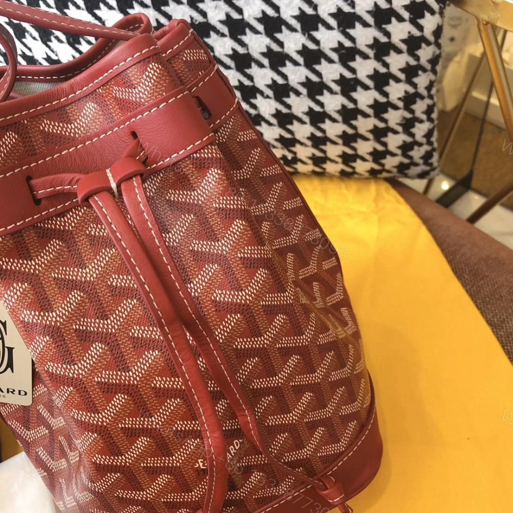 View 4 of 高仿Goyard*PEFLOT9抽繩水桶包紅色免檢版
