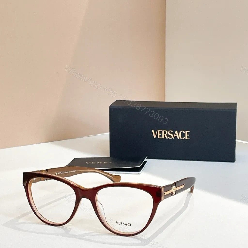 View 2 of Chic Black Acetate Round-Rectangle Eyewear with Gold Accents