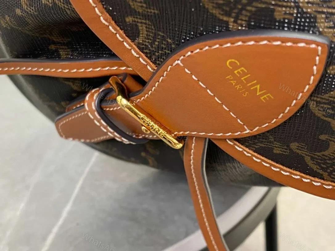 View 3 of Celine Folco Backpack Mixed Pattern Brown 17x20x10cm