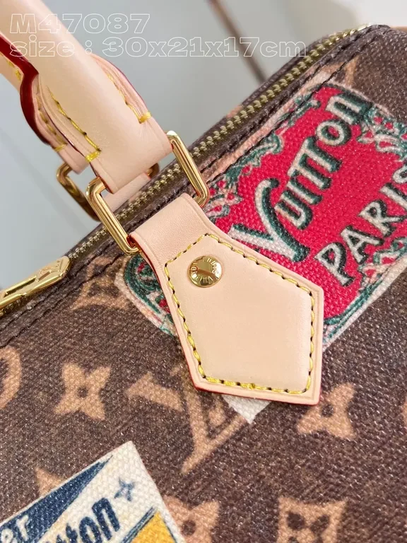 View 8 of Boho-Chic LV Patchwork Satchel: Elevated Everyday Luxury