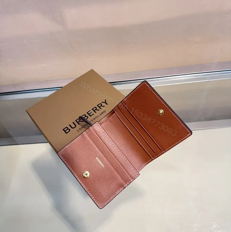 View 2 of Cognac Burberry Heritage Wallet: Classic Plaid, Slim Bi-Fold