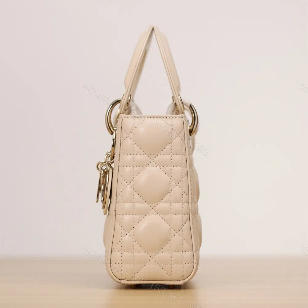 View 6 of 高仿Dior*Lady系列M0505M63U淺象牙色三格單肩包Mini免檢版