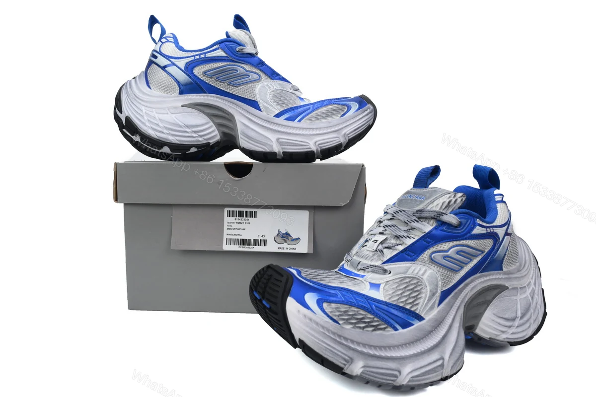 View 2 of Balenciaga 10 XL White Silver Blue 784342 W2MV2 6326