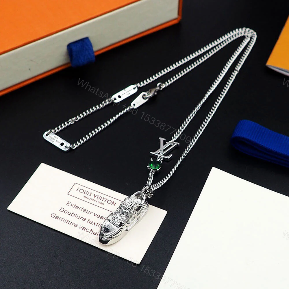View 6 of LV Metal Zircon Necklaces