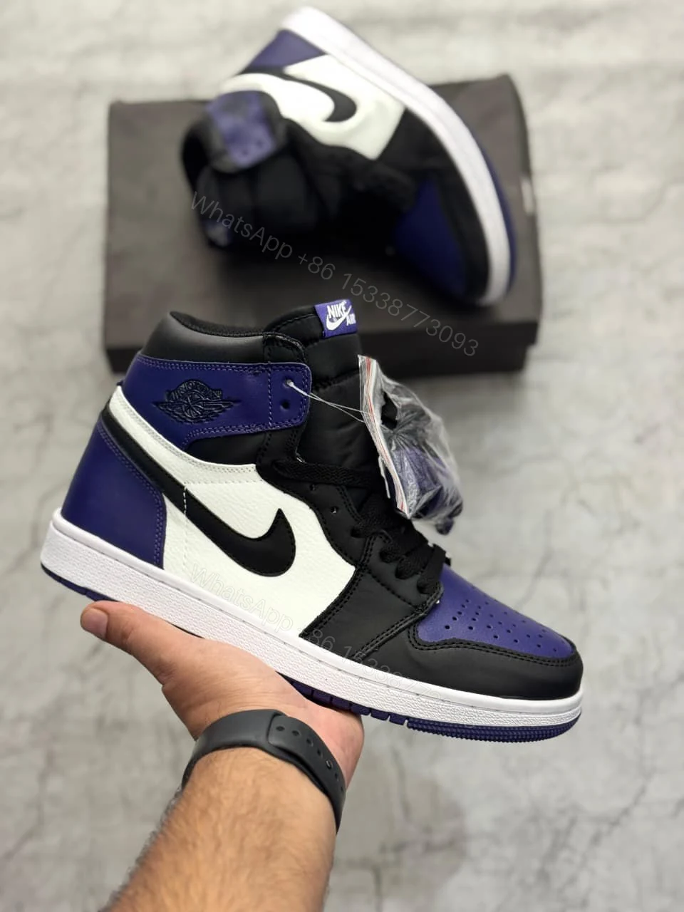 FIRST COPY Jordan Retro 1 Court Purple 2.0 For Men — view 1