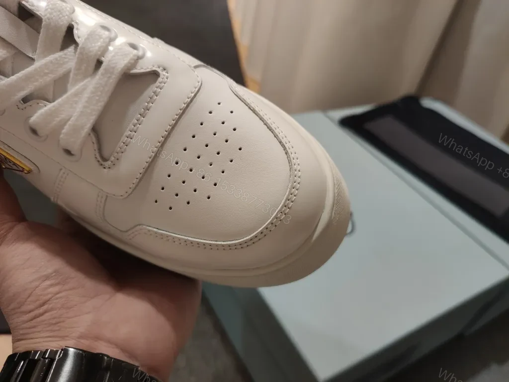 View 4 of Premium White Prada-Style Sneaker: Luxury Comfort for Everyday
