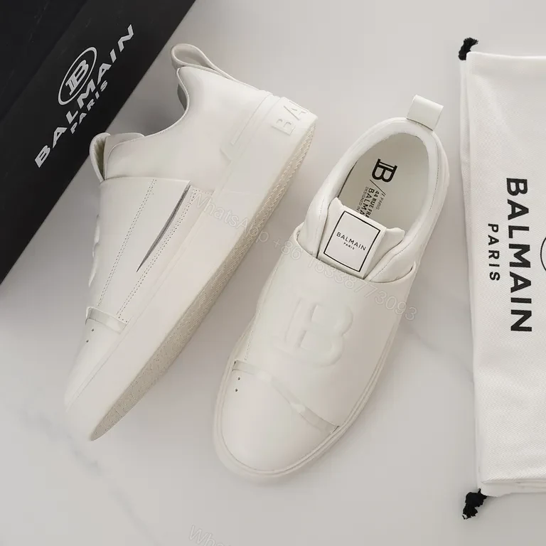 View 3 of White Leather Low-Profile Luxury Sneaker with All-Day Comfort