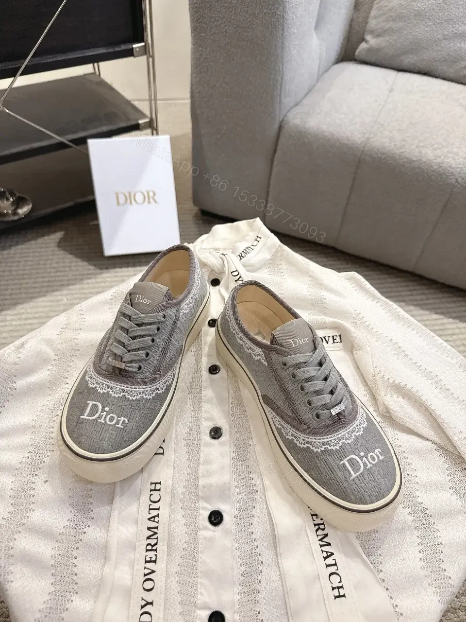 View 9 of Subtle Knit Sneaker: Premium Knit + Subtle Dior-Inspired Detailing