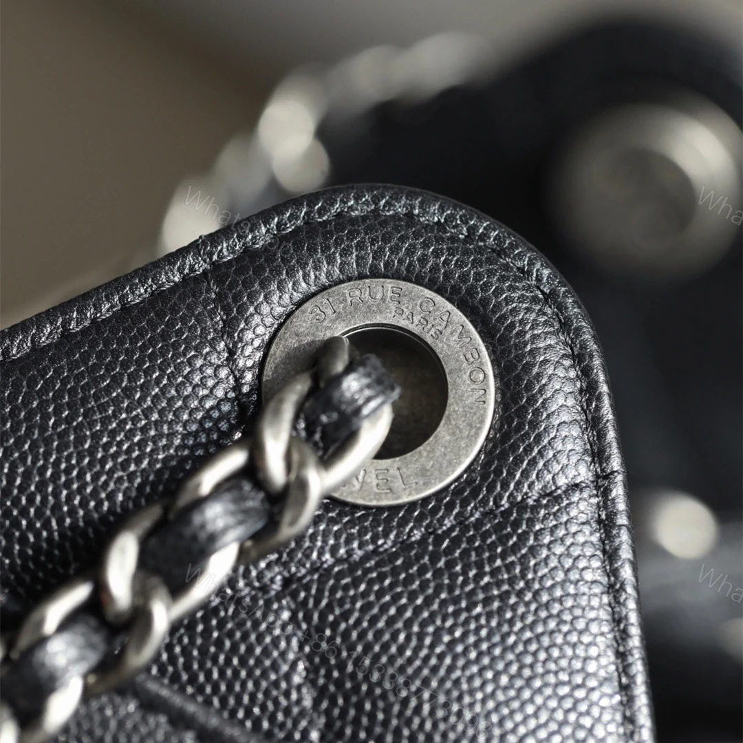 View 10 of 高仿Chanel*26C/25Bag系列AS5631小牛皮單肩包黑色銀扣Mini免檢版