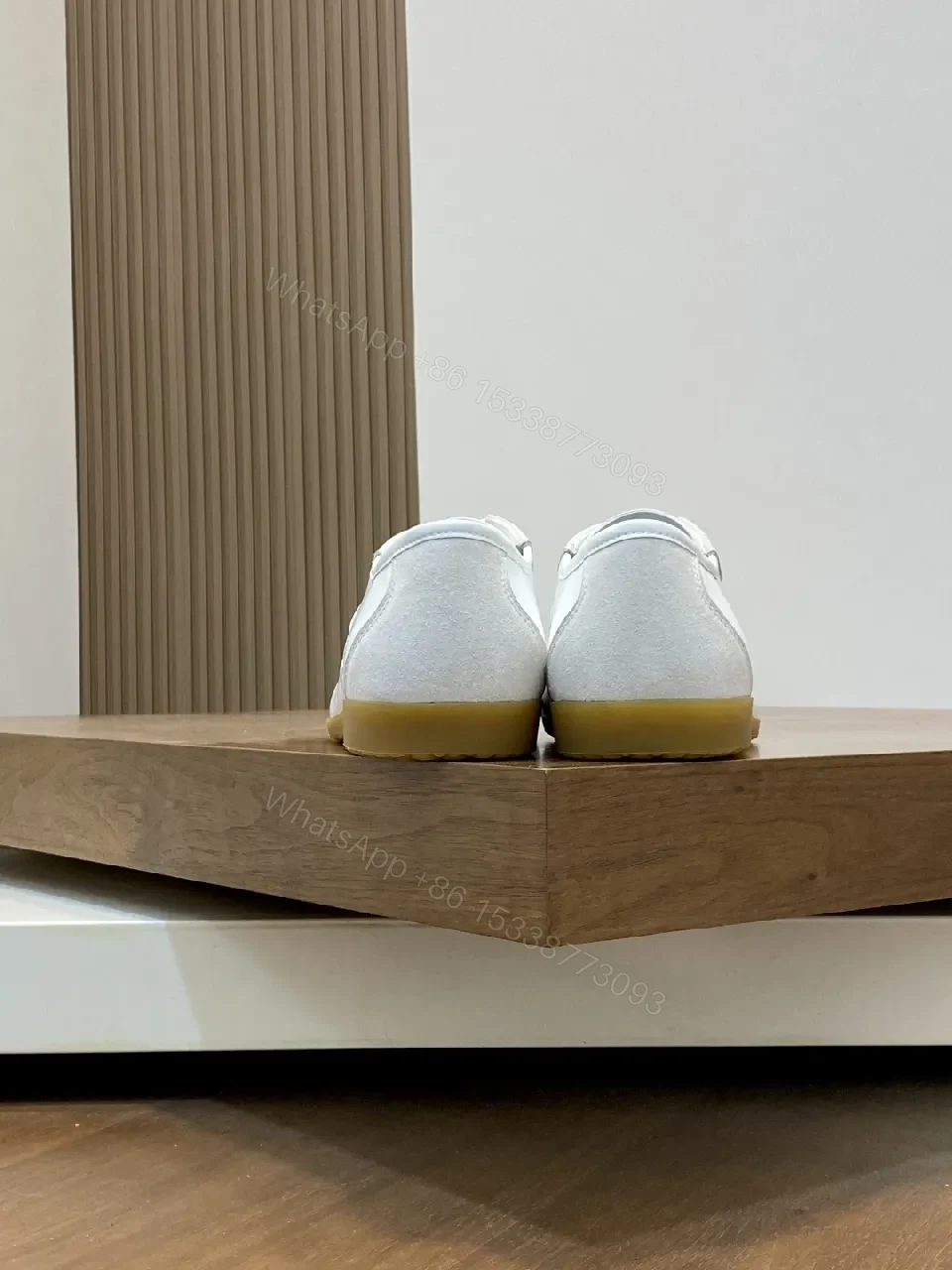 View 2 of Minimalist White Leather Sneakers, Subtle Detail, Everyday Luxury Shoes